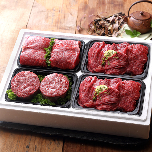 [名品] [횡성한우] 정육선물세트 2kg(불고기 500g+국거리 500g+산적 500g+장조림 500g) [1등급이상]