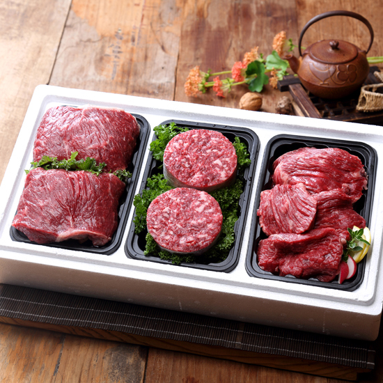 [名品] [횡성한우] 선물세트 2.4kg(불고기 800g+국거리 800g+장조림800g) [1등급이상]