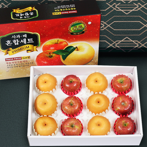 [더기다림 과일] 사과배선물세트 7kg내외(사과6+배6)
